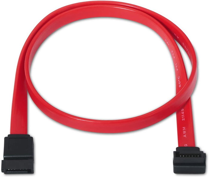 Aisens Cable SATA III Datos 6G Acodado Rojo 0,5m A130-0155
